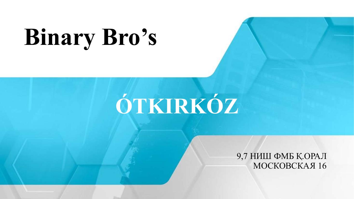 Binary Bro's devstage